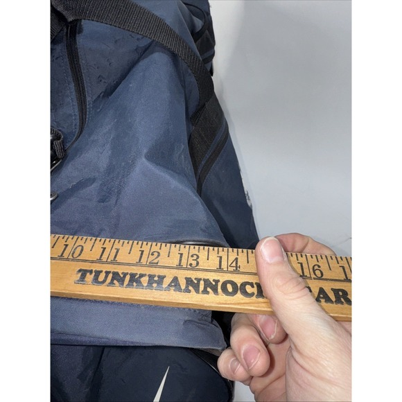 Nike Large Duffle Sports Bag 30" Long Black Side Pockets Shoulder Strap 14x14" - Picture 6 of 16